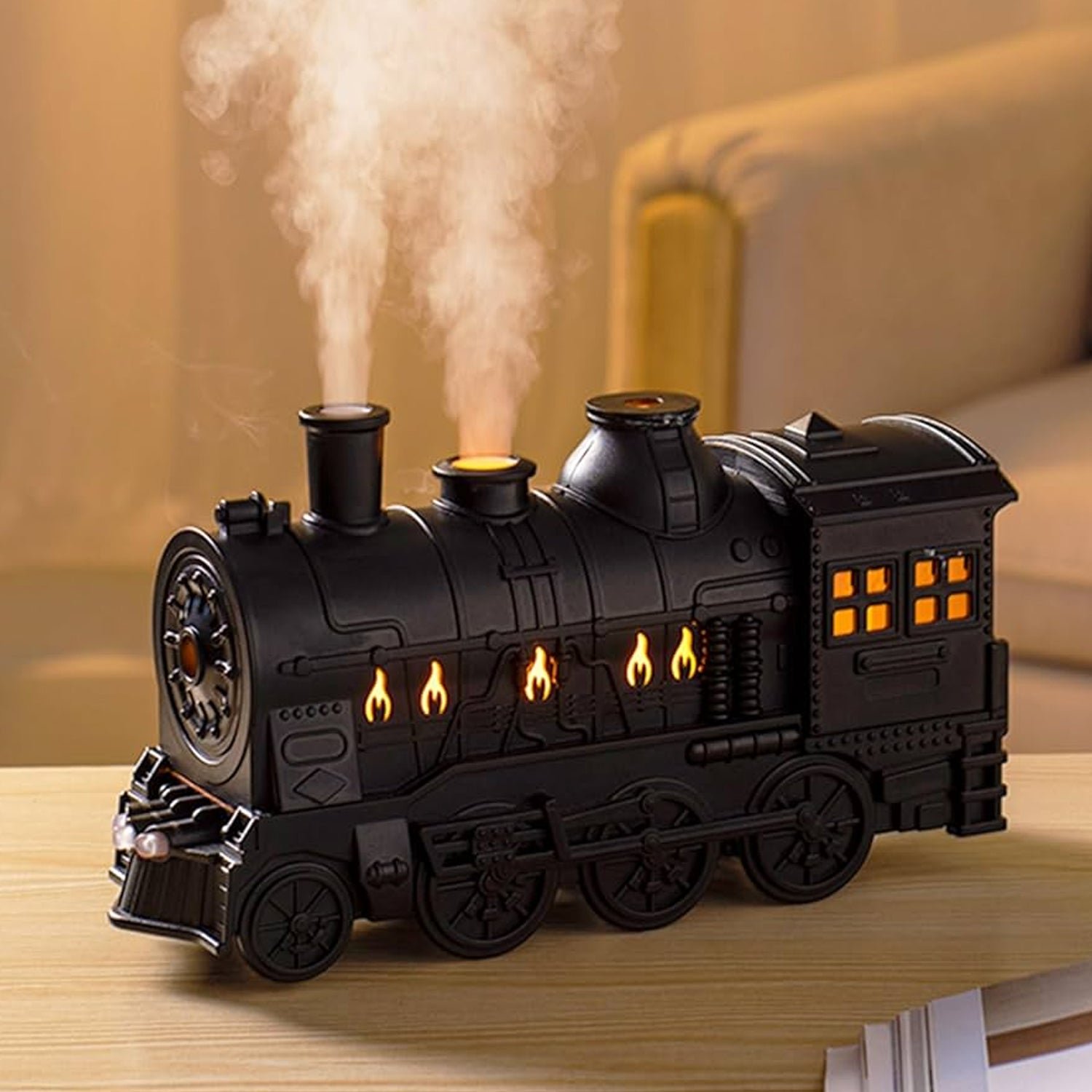 Portable Mini Humidifier – Retro Train Design with Night Light | Airvanta