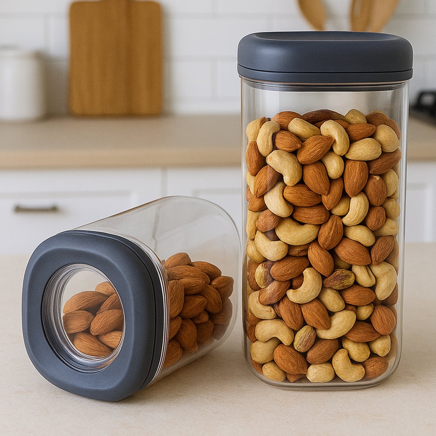 Airtight Kitchen Storage Containers – 2 Pc Set, 1500 ml Each