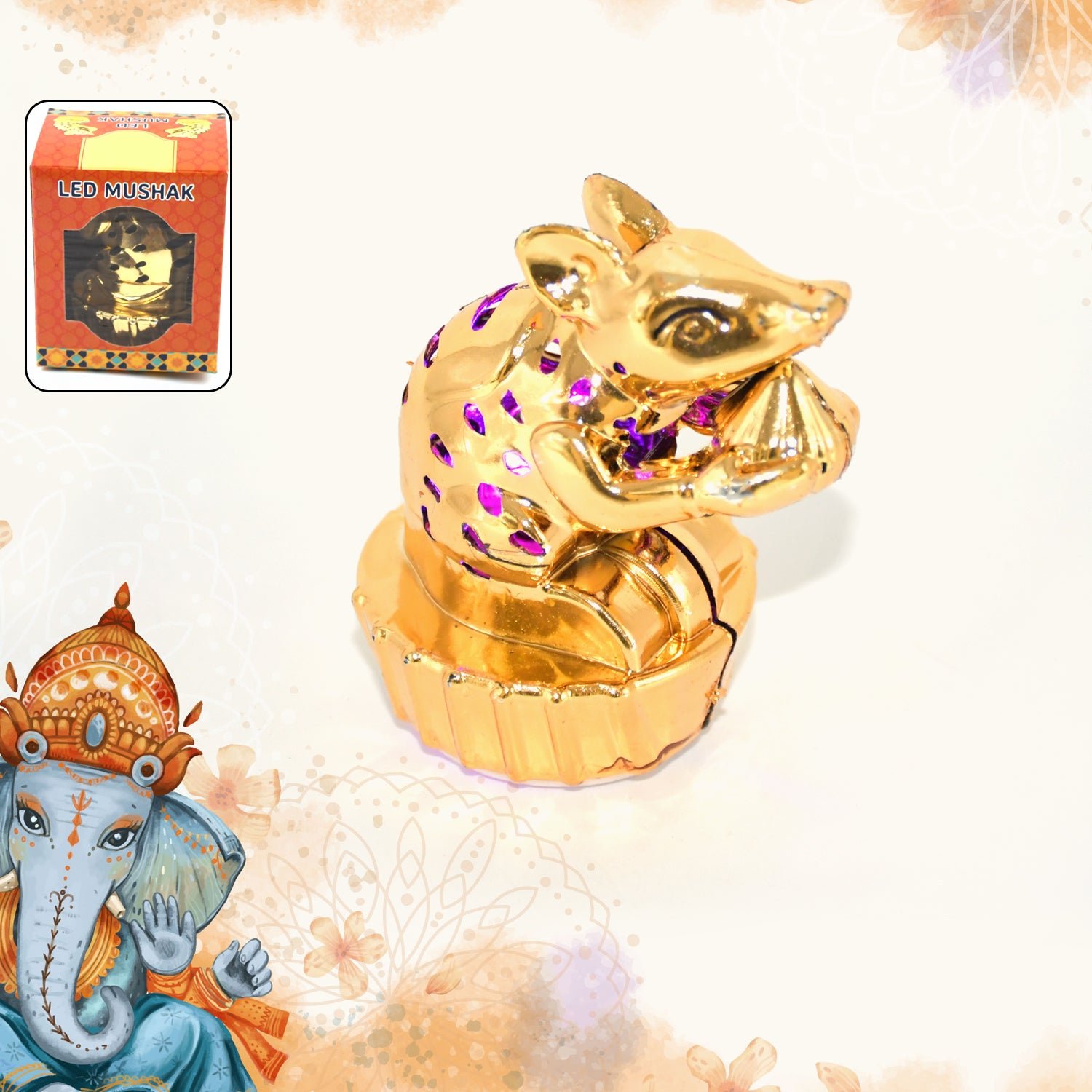 LED Mushak – Multicolour Festive Light for Ganpati | Styleva