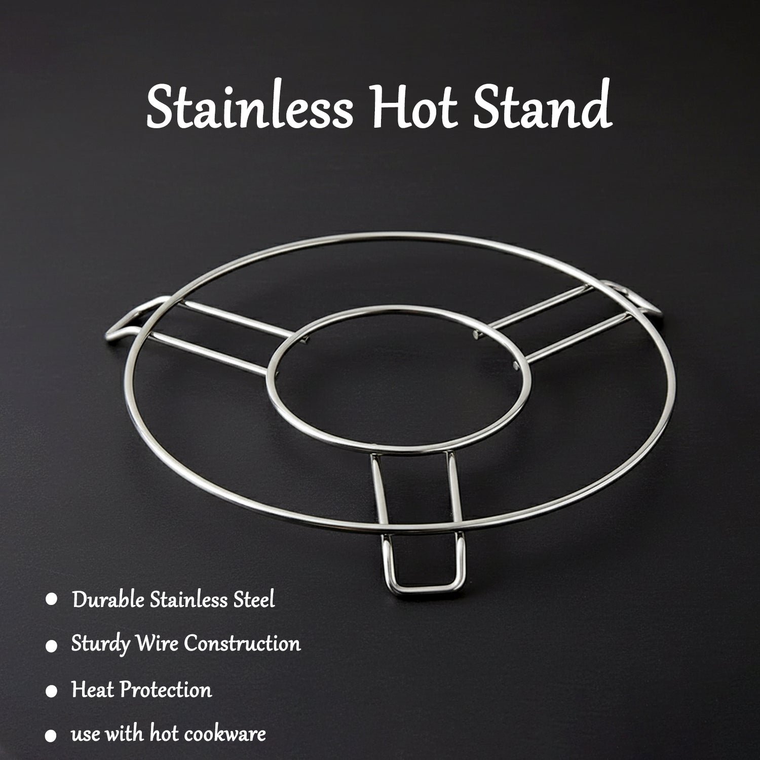 Stainless Steel Hot Pot Stand – Durable Heatproof Cookware Rack