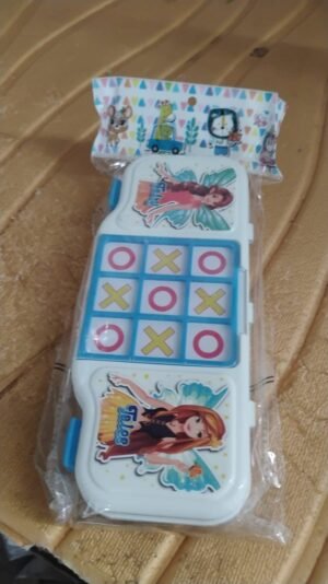 Kids Pencil Box with Built-in Tic Tac Toe Game – Fun & Durable