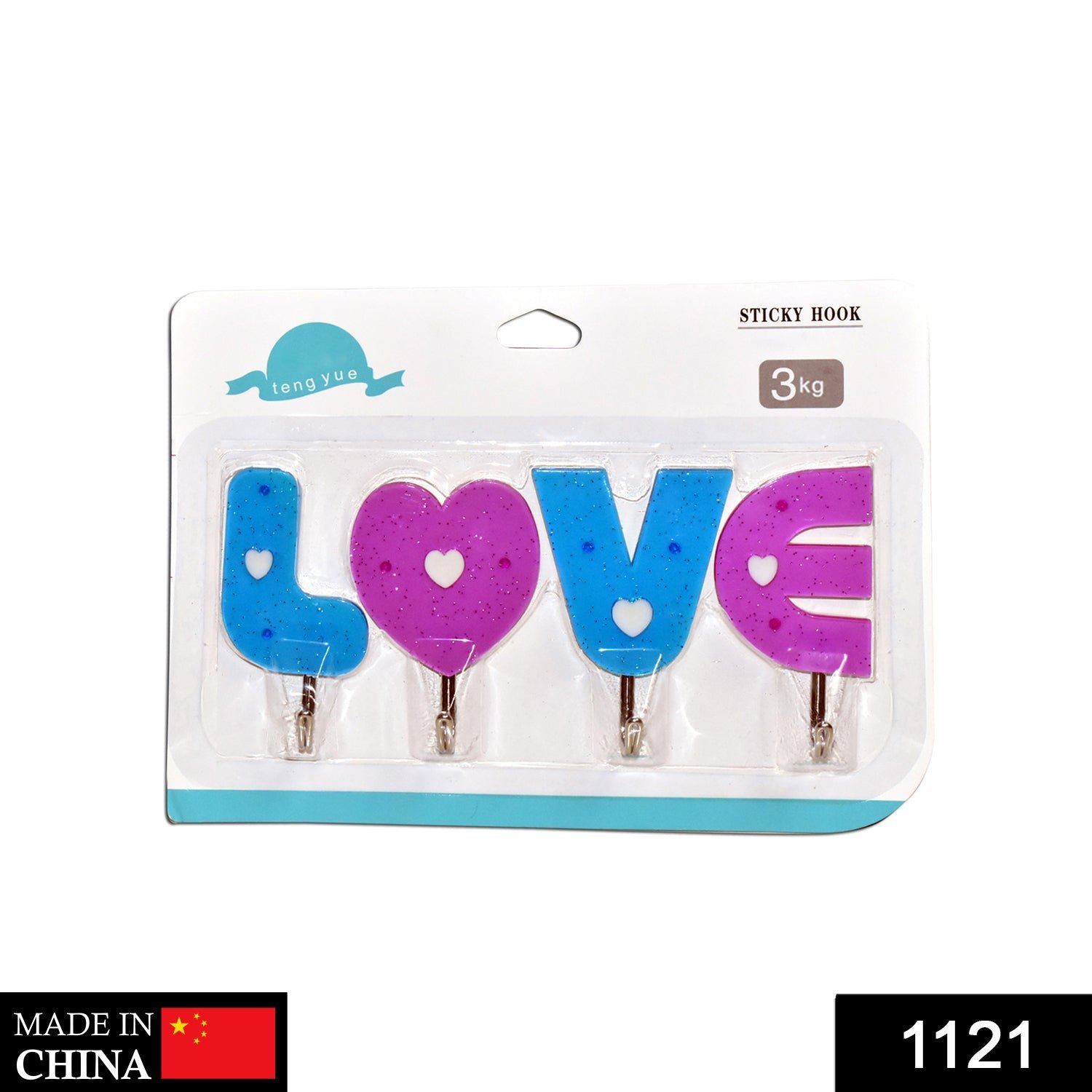 Self Adhesive Hooks – Love Shape Wall Organizers for Home | Indo Glow
