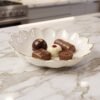 Lotus Flower Decorative Serving Tray – Elegant Snack & Dry Fruit Platter