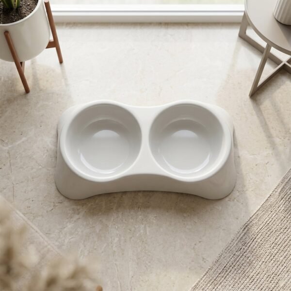 Pet Double Bowl Feeder – Anti-Slip Design for Easy Feeding