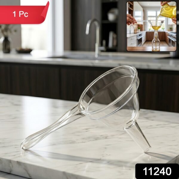 Kitchen Funnel with Handle – Spill-Free Wide Mouth Pouring Tool