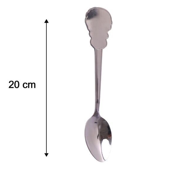 Stainless Steel Carved Handle Dinner Spoon – Elegant Design for Dining