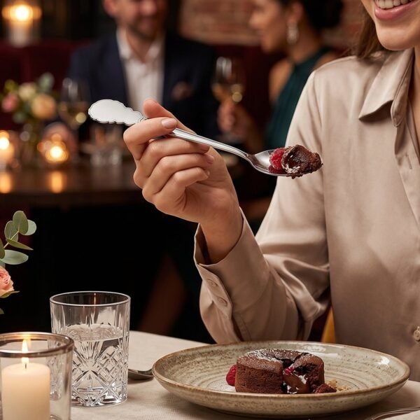 Stainless Steel Carved Handle Dinner Spoon – Elegant Design for Dining