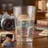 Printed Vintage Trivia Drinking Glass – Unique Novelty Gift