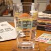 Printed Vintage Trivia Drinking Glass – Unique Novelty Gift
