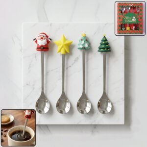 Golden Cartoon Spoon Set – Stylish & Durable Tableware for All