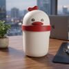 Mini Desktop Trash Can with Lid – Cute Chick Design for Office & Home
