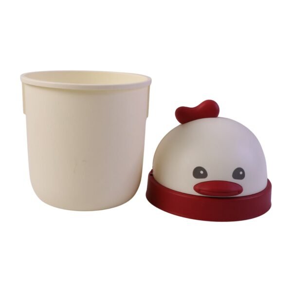 Mini Desktop Trash Can with Lid – Cute Chick Design for Office & Home