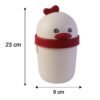Mini Desktop Trash Can with Lid – Cute Chick Design for Office & Home
