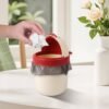 Mini Desktop Trash Can with Lid – Cute Chick Design for Office & Home
