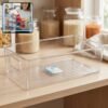 Plastic Storage Box Organizer with Handles – Clear & Space-saving