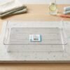 Plastic Storage Box Organizer with Handles – Clear & Space-saving
