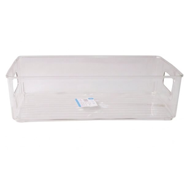 Plastic Storage Box Organizer with Handles – Clear & Space-saving
