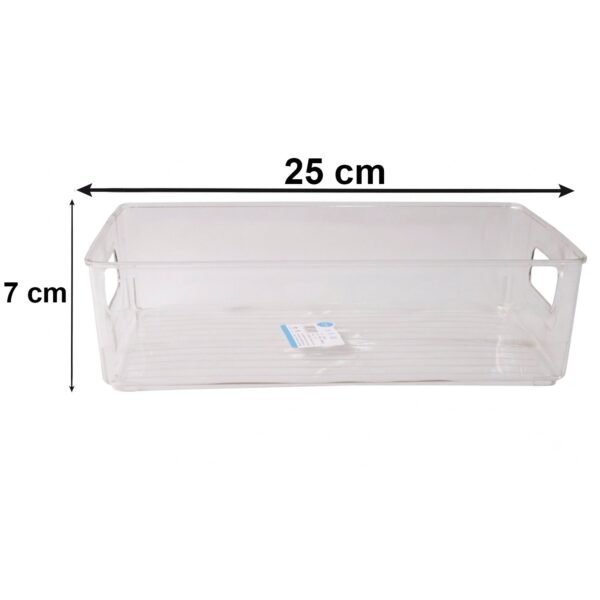 Plastic Storage Box Organizer with Handles – Clear & Space-saving