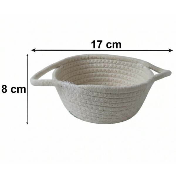 Storage Basket – Handwoven Cotton Rope for Organizing and Decor