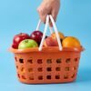 Plastic Storage Basket with Handle – Durable & Lightweight for Home & Shopping