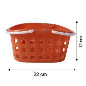 Plastic Storage Basket with Handle – Durable & Lightweight for Home & Shopping