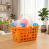 Plastic Storage Basket with Handle – Durable & Lightweight for Home & Shopping