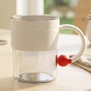 Plastic Coffee Mug – Unbreakable with Ring Handle Anti-Slip Grip