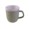 Plastic Coffee Mug with Handle – Leather-Textured Reusable Cup