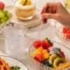 Mini Disposable Plastic Fruit Fork – Elegant Beaded Handle Design