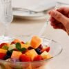 Mini Disposable Plastic Fruit Fork – Elegant Beaded Handle Design