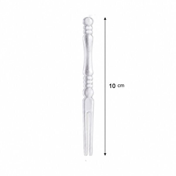 Mini Disposable Plastic Fruit Fork – Elegant Beaded Handle Design