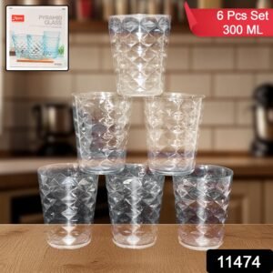 Pyramid Glass – 300 ML Unbreakable Plastic Tumbler