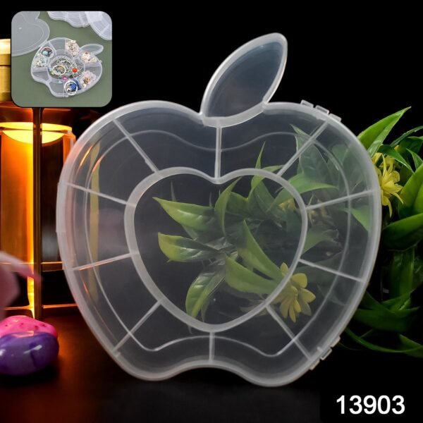 Apple Shape Jewellery Box – Transparent Plastic Organizer | LilyGleam