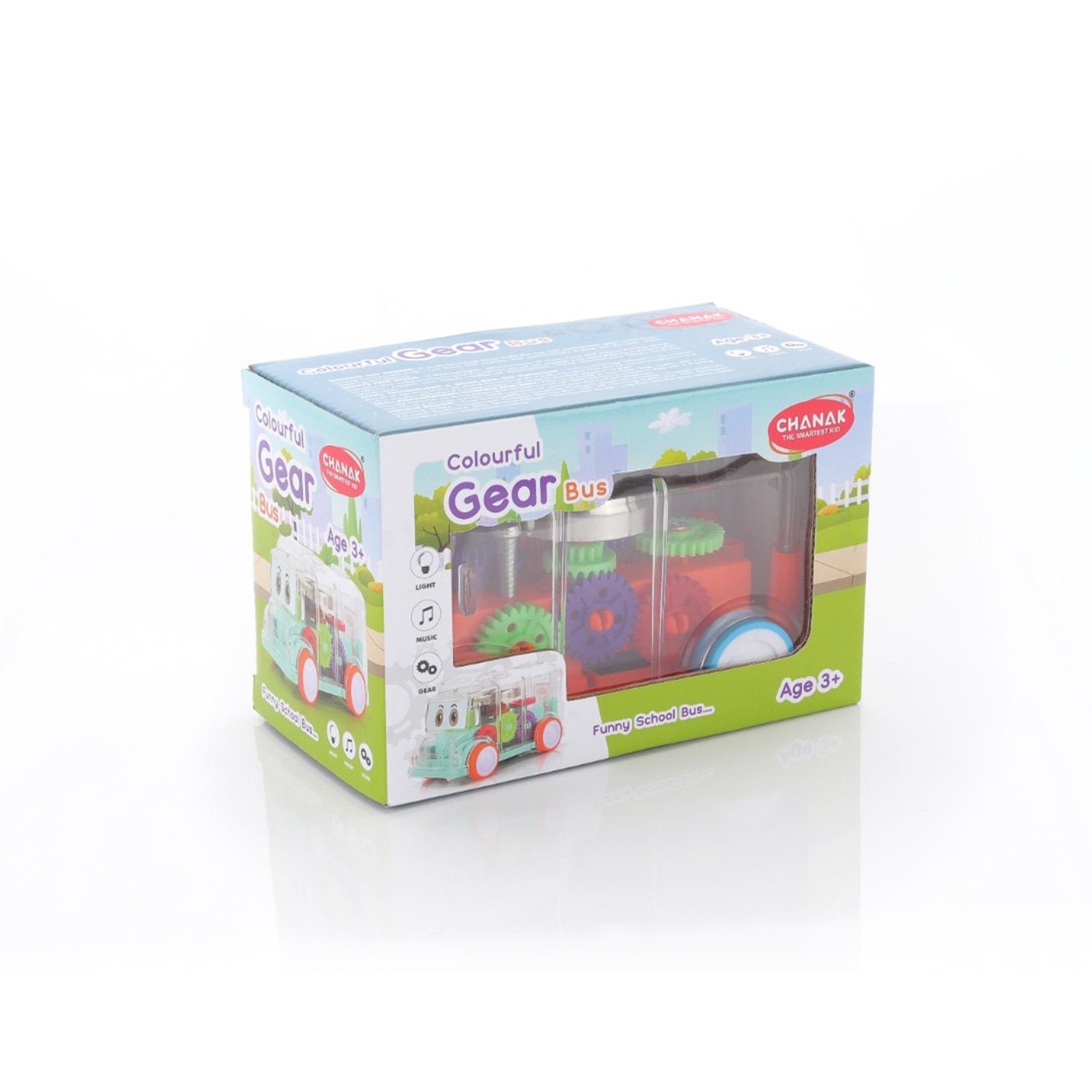 Transparent Musical School Bus Toy – Educational Gear Fun for Kids | Aditi