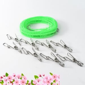 Stainless Steel Clothes Pegs – Durable Laundry Clips with Rope