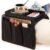 Sofa Armrest Organizer – Black Storage Caddy with Tray | Organivo