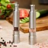 Thumb Press Grinder – Steel Salt & Pepper Mill | ProChef Gadgets