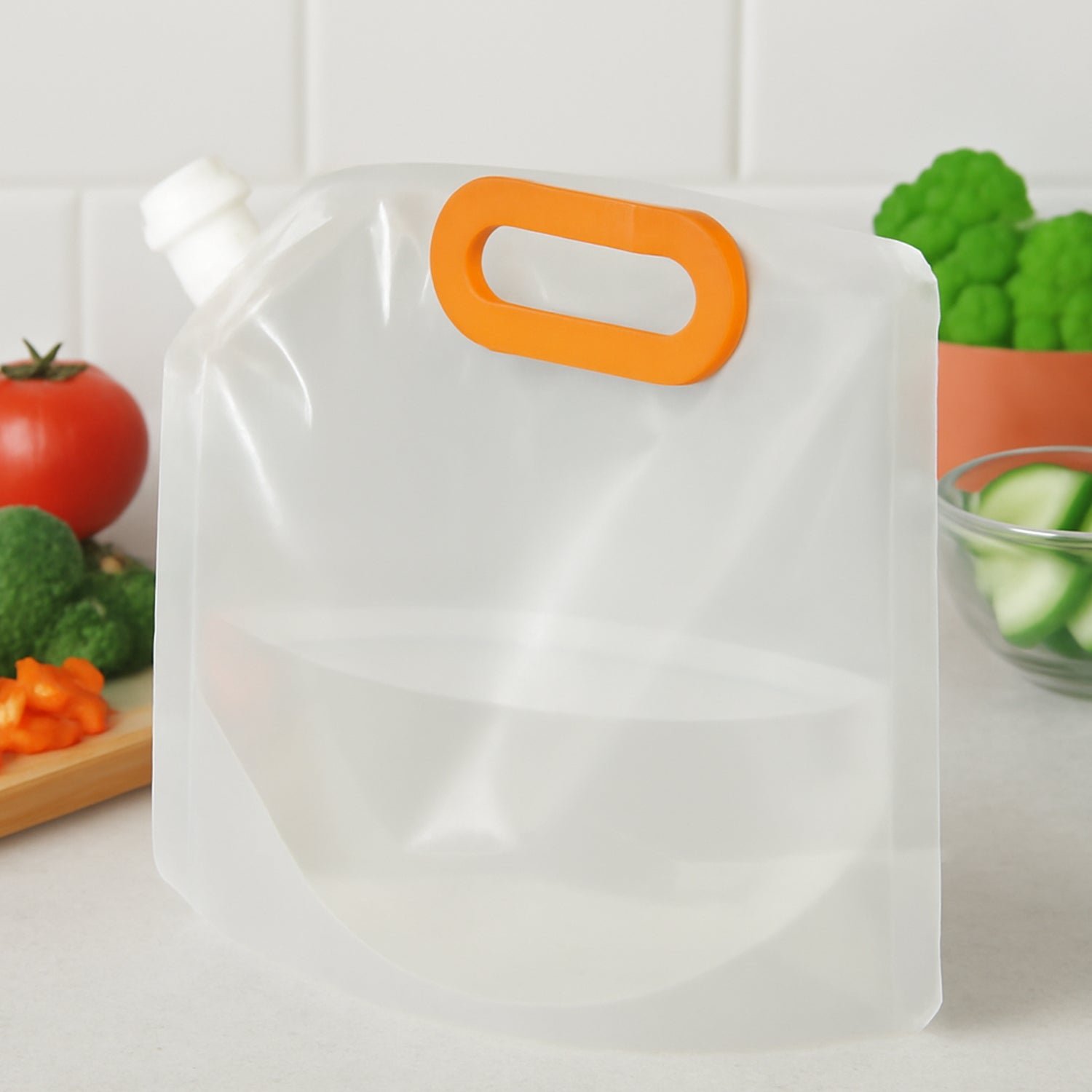 Airtight Food Storage Bag with Handle – Leakproof & Portable 25x21 cm