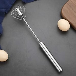 Stainless Steel Egg Whisk – Hand Push Rotary | Quickslice