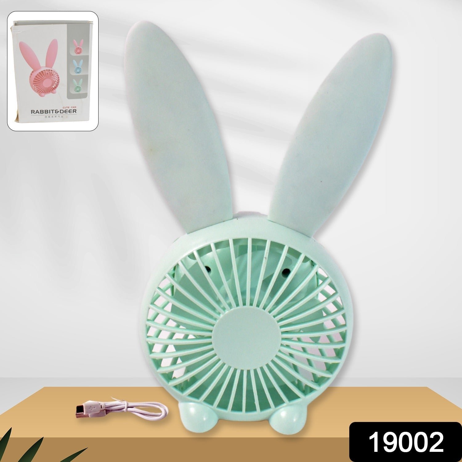 USB Desk Fan – Cute Rabbit Mini Fan with Mist Air | Deskrova