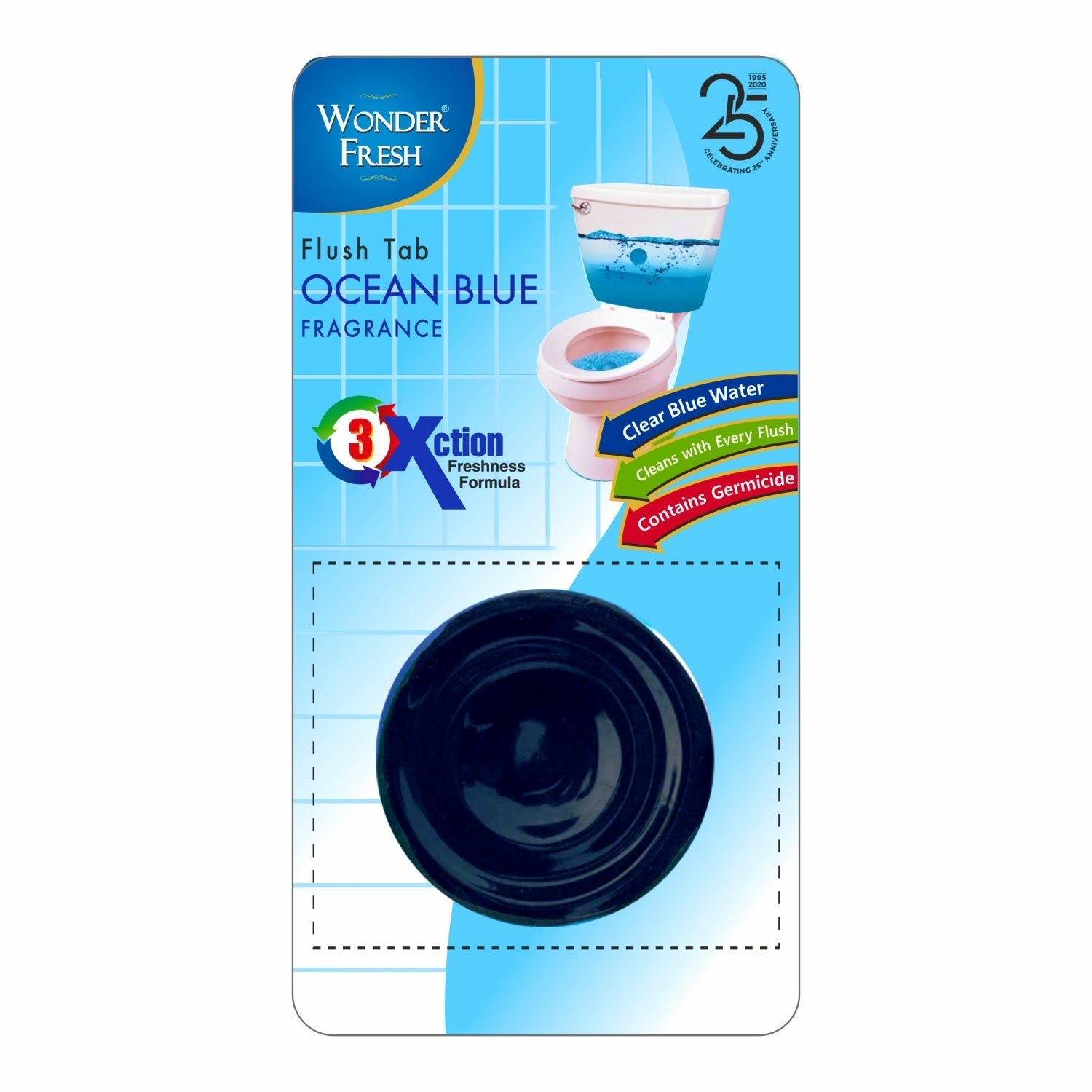 Toilet Cleaner Flush Tab – Ocean Blue, 50g | Wonder Fresh
