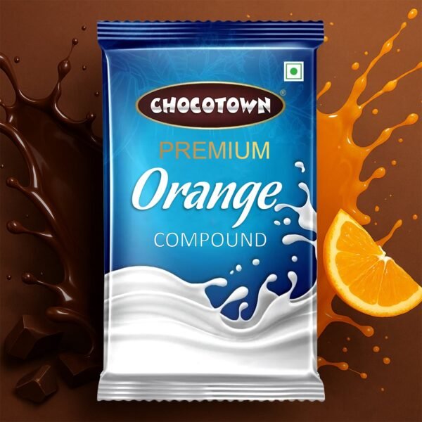 Orange Chocolate Compound – Premium Baking Slab 500gm | Chocotown
