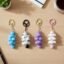 Cloud Keychain with Bell Colorful Cartoon Design