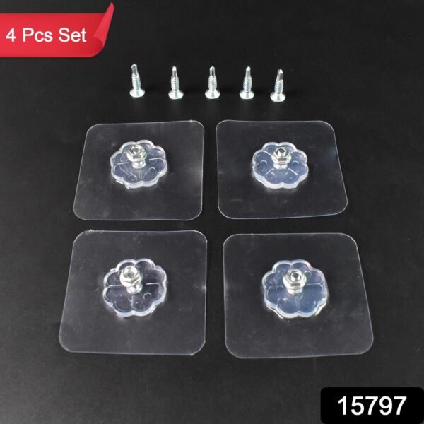 Self Adhesive Hooks – Drill-Free Heavy Duty 4 Pcs Set | GlimmerHome