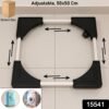 Fridge & Washing Machine Stand Trolley – Adjustable Heavy-Duty 50x50 cm