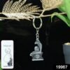 Shivling Keychain – Elegant Silver Metal Design with Snake Motif