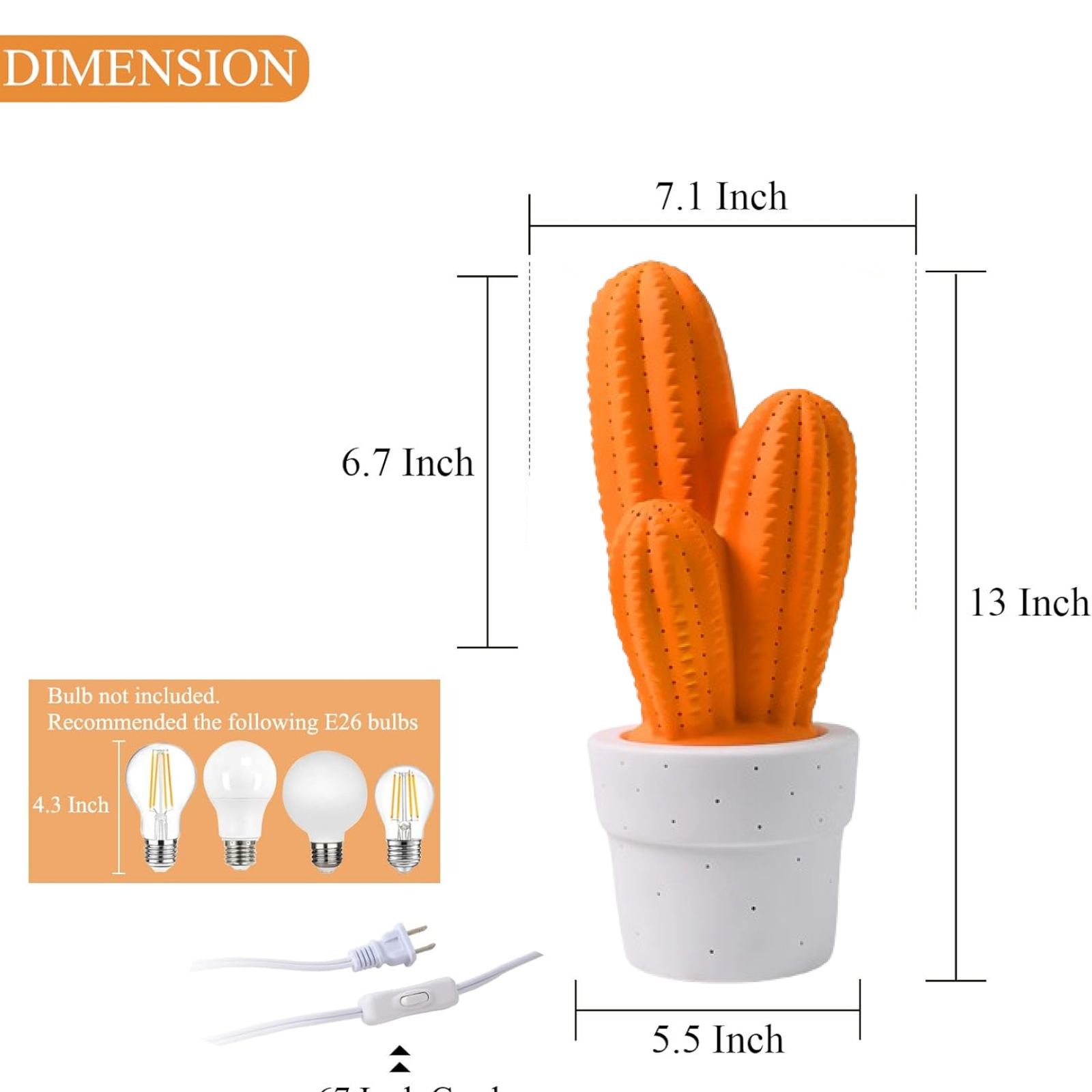 Ceramic Table Lamp – Elegant Big Ambient Light for Home