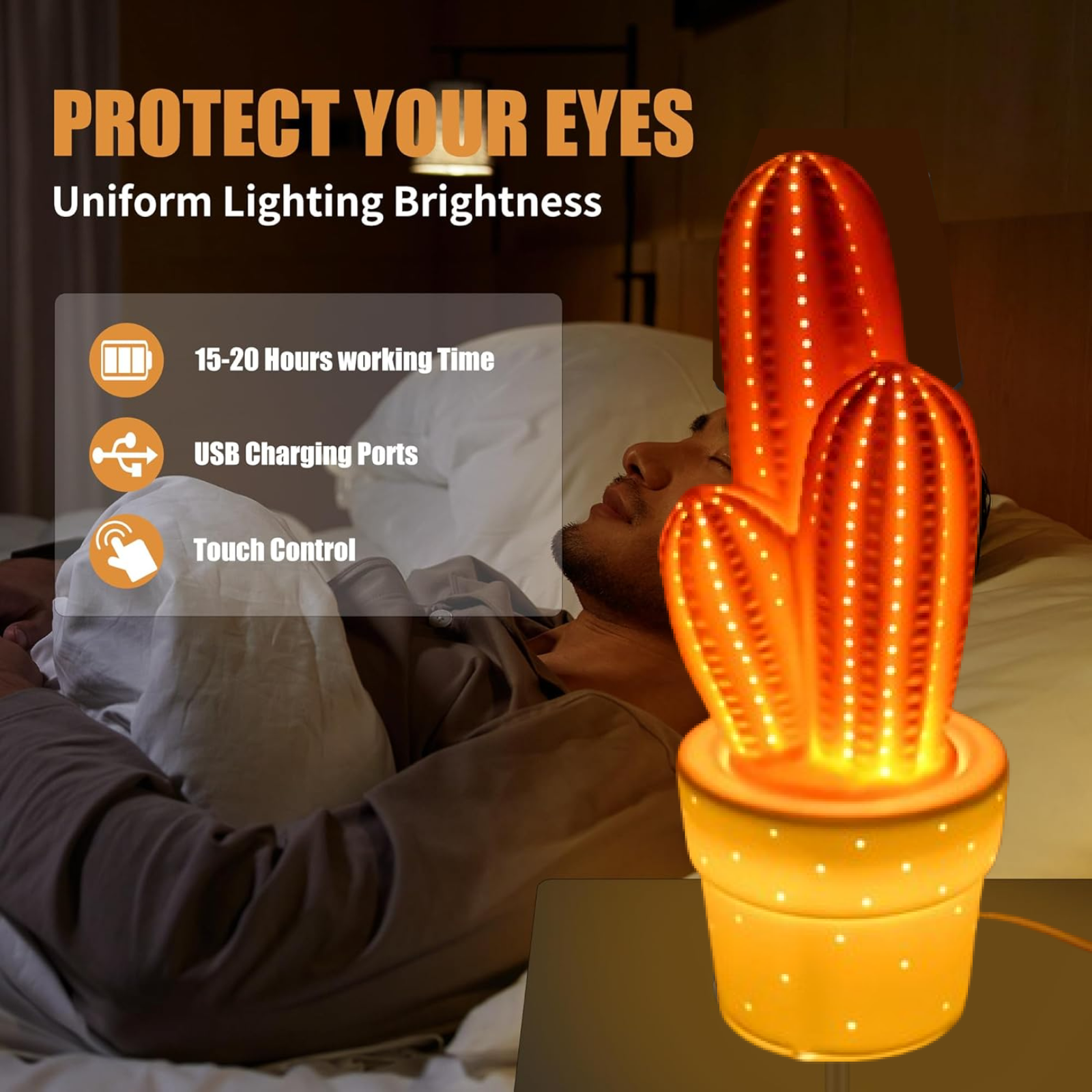 Ceramic Table Lamp – Elegant Big Ambient Light for Home