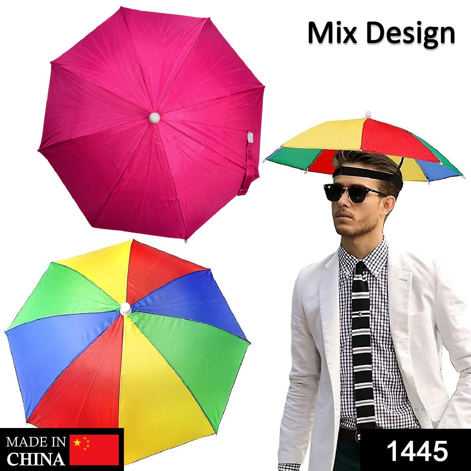 Hands-Free Umbrella Hat for Sun and Rain Protection