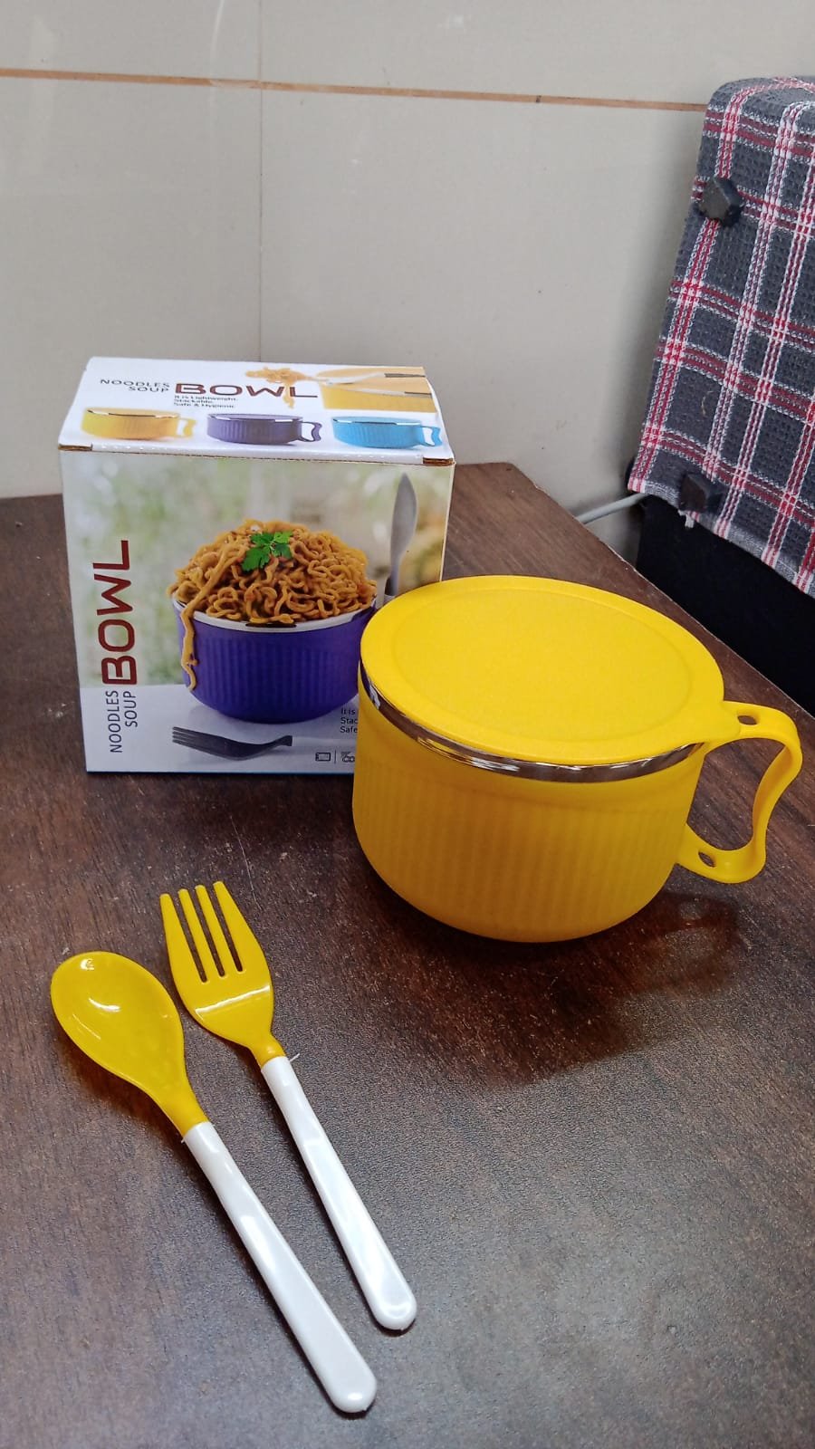 Maggie Bowl with Lid & Handle – Double-Layer Steel for Hot Meals | Jiaqi